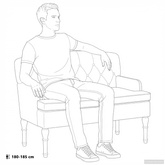 Sofa dwuosobowa z guzikowym pikowaniem Czarny 111 x 65 x 79 cm