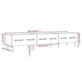 vidaXL Szafka pod TV, czarna, 150x36x30 cm, materiał drewnopochodny