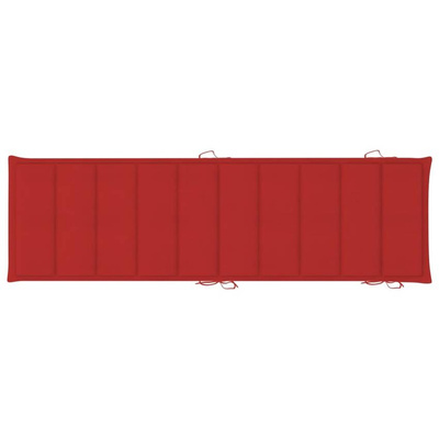 vidaXL Ogrodowy leżak z poduszką, lite drewno akacjowe