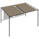vidaXL Altana ogrodowa ze zwijanym dachem, 3x4x2,3 m, taupe, 180 g/m²