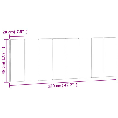Poduszka na wezgłowie, Hanko, ciemnoszara, 120 cm, aksamitna