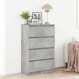 Komoda, szarość betonu, 60x35x98,5 cm, materiał drewnopochodny