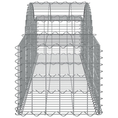 Kosze gabionowe, 15 szt, 200x50x40/60 cm, galwanizowane żelazo