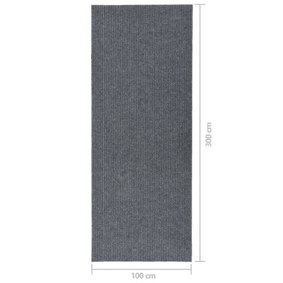 vidaXL Dywanik pochłaniający zabrudzenia, 100x300 cm, szary