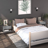 vidaXL Wiszące szafki nocne, 2 szt., szary dąb sonoma model standard