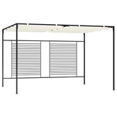 Altana ogrodowa ze zwijanym dachem, 3x4x2,3m, kremowa, 180 g/m?