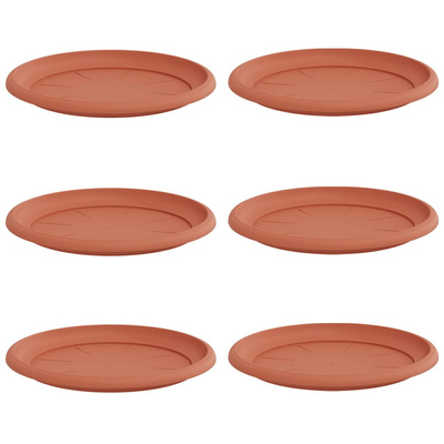 Okrągły Talerzyk Kwiatowy 6 pcs Czerwony ceglasty ? 27 x 2,5 cm