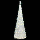 Sztuczna choinka typu pop-up, 150 LED, biała, 180 cm