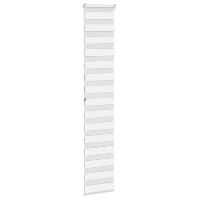 Roleta zebra, biała, szerokość tkaniny 40,9 cm, poliester