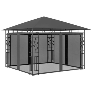 Altana ogrodowa z moskitierą, 3x3x2,73 m, antracytowa, 180 g/m?