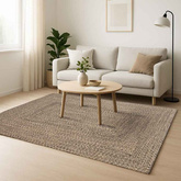 Dywany pokojowe Naturalny i czarny 300 x 300 cm Juta