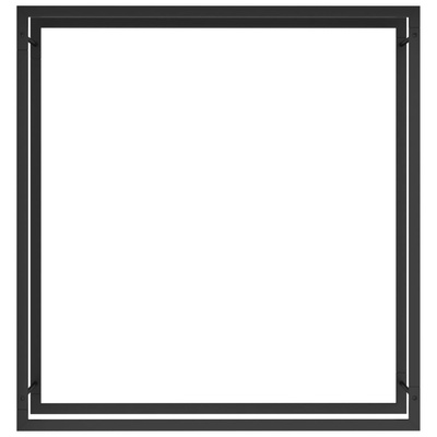 Stojak na drewno, matowy czarny, 110x28x116 cm, stalowy