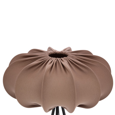 Lampa podłogowa CAFEE’ z abażurem brązowym mokka 52 cm - lampa stojąca w stylu skandynawskim E27