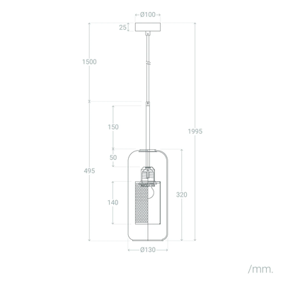 Lampa Wisząca Złota Szklana Zwis Abruzzo Nobbile E27