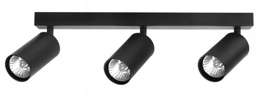 LAMPA SZYNA CZARNA 3 X GU10