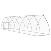 Klatka dla kurcząt, srebrna, 600x105x120 cm, stal galwanizowana