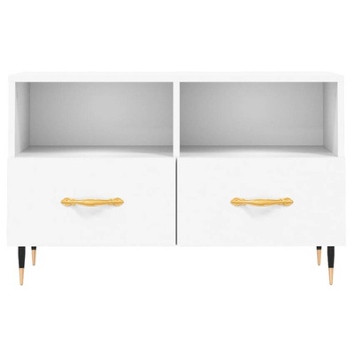 vidaXL Szafka pod TV, biała, 80x36x50 cm, materiał drewnopochodny wariant 12