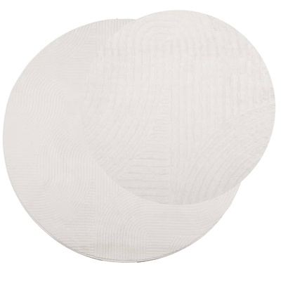 vidaXL Dywan IZA z krótkim włosiem, kremowy, Ø 80 cm