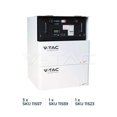 Magazyn Bank Energii V-TAC Powerbank Jednofazowy 9.6kWh RACK 48V 200Ah LiFePO4 VT-48200B 5 Lat Gwarancji