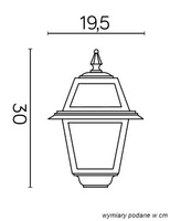 Lampa ogrodowa stojąca (głowica) K 1018 N