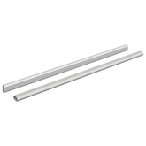 Drążek do szafy 2 pcs Srebrny 664 x 15 x 29 mm Stop Aluminium