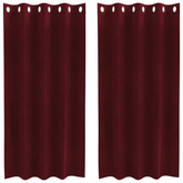 Zasłony zaciemniające 2 pcs Czerwone wino 140 x 175 cm Aksamit