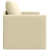 Sofa Bed Kremowy 124 x 71 x 78 cm Sztuczna skóra