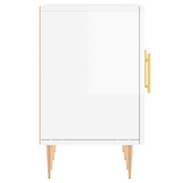 vidaXL Szafka pod TV, wysoki połysk, biała, 150x30x50 cm