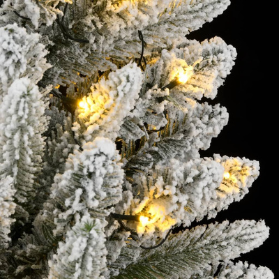 Sztuczna choinka z 300 lampkami LED, ośnieżona, 180 cm