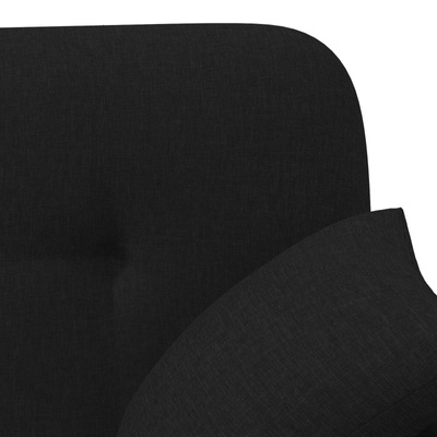 Sofa dwuosobowa z guzikowym pikowaniem Czarny 120 x 65 x 79 cm