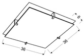 Plafon kwadratowy chromowy 2xE27 Fikus 10-12821