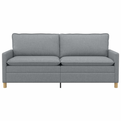 Sofa 3-osobowy jasnoszary 196 x 81 x 87,5 cm tkanina