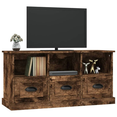 vidaXL Szafka pod TV, przydymiony dąb, 100x35x50 cm