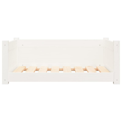 vidaXL Legowisko dla psa, białe, 75,5x55,5x28 cm, lite drewno sosnowe wariant 4