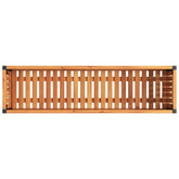 Donica ogrodowa, 110x30x27,5 cm, lite drewno akacjowe i stal
