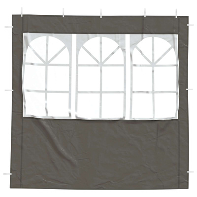 Ściana boczna namiotu na imprezy 2 pcs 200 x 195 cm antracytowy