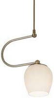 Serano lampa wisząca patynowy 1x60W E27 klosz biały