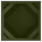 Donica 2 pcs Zielony oliwkowy 50 x 50 x 50 cm Stal