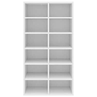 Półka na buty, biała, 54x34x100,5 cm, materiał drewnopochodny