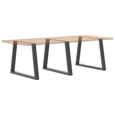 Nogi do stołu jadalnego w kształcie litery V 3 szt. Antracyt 100x(72-73,3) cm Stal