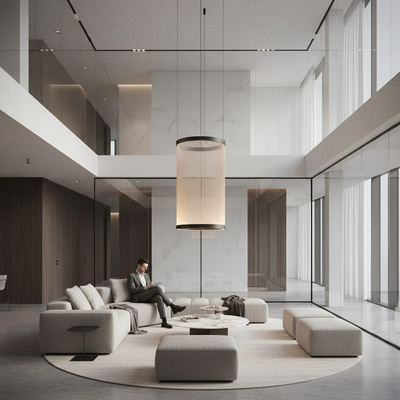 LAMPA WISZACA LONG ISLAND AD323 TAUPE