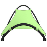 vidaXL Leżak bujany z kółkami, stal i tkanina textilene, zielony