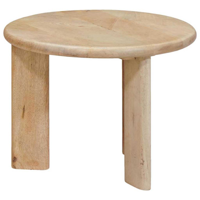 Nesting Stoły Kawowe 2 szt. Biały Ø 50 x 40 cm Drewno z mango