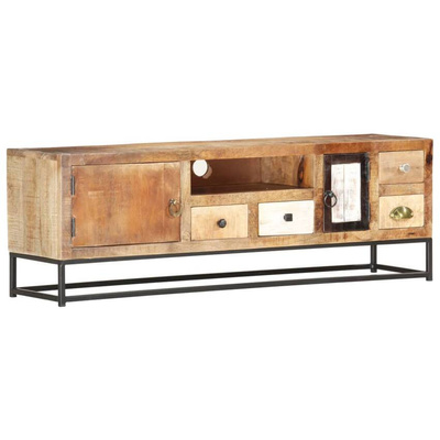 vidaXL Szafka pod TV, 120x30x40 cm, lite drewno odzyskane