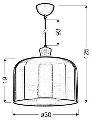 LAMPA SUFITOWA WISZĄCA CANDELLUX DICTORIA 31-58447   E27 BRĄZOWY