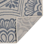 vidaXL Dywan zewnętrzny o płaskim splocie, 100x200 cm, niebieski wzór