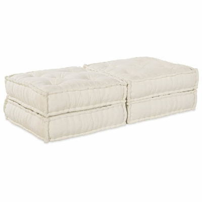 Modularna jednostka sofy 2 pcs kremowy 140 x 70 x 36 cm tkanina