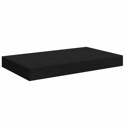 vidaXL Półki ścienne, 2 szt., czarne, 40x23x3,8 cm, MDF