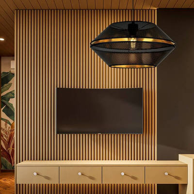 Lampa wisząca  MALIA 1 BLACK/GOLD