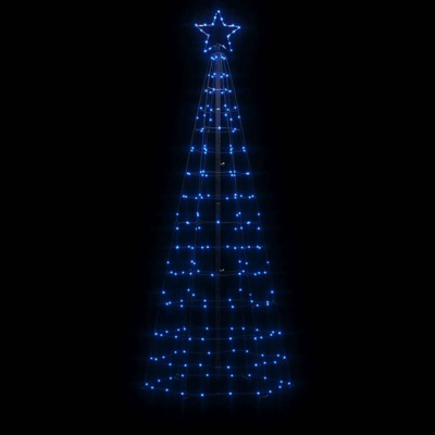 vidaXL Choinka z lampek, z kołkami, 220 kolorowych LED, 180 cm